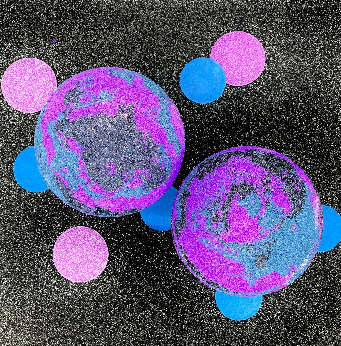 Handmade Galaxy Large XL Sphere Blackcurrant Bath Bomb