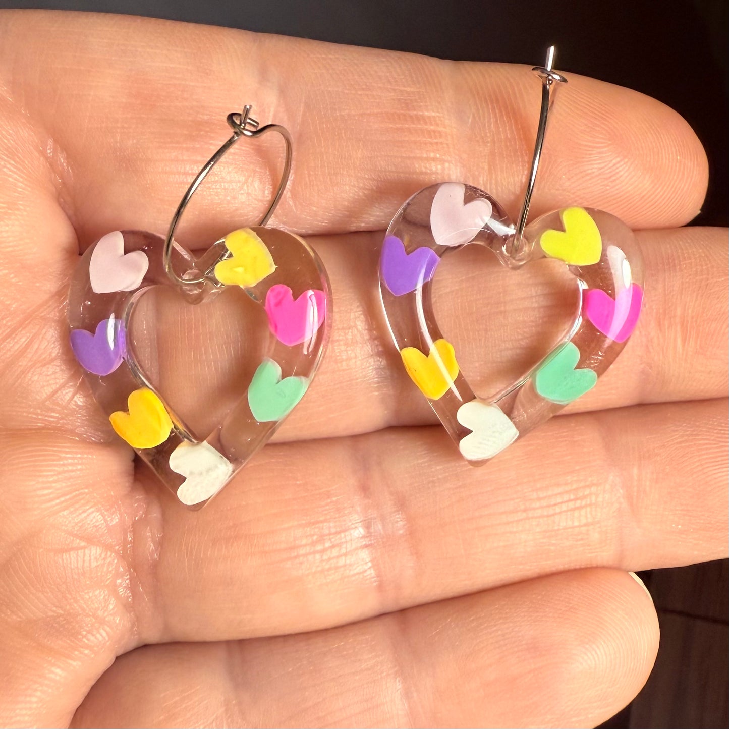 Confetti Heart Earrings