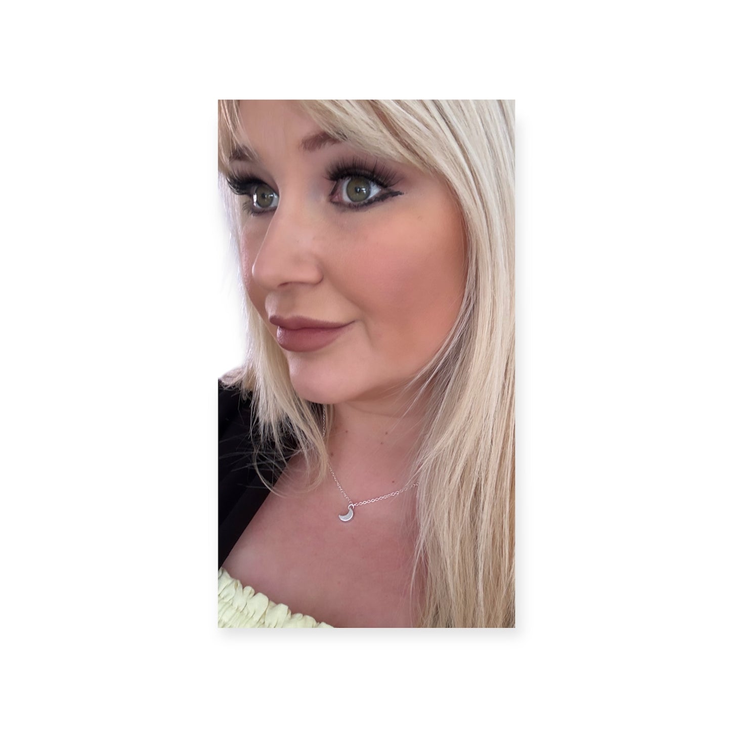 Dainty Silver Moon Necklace