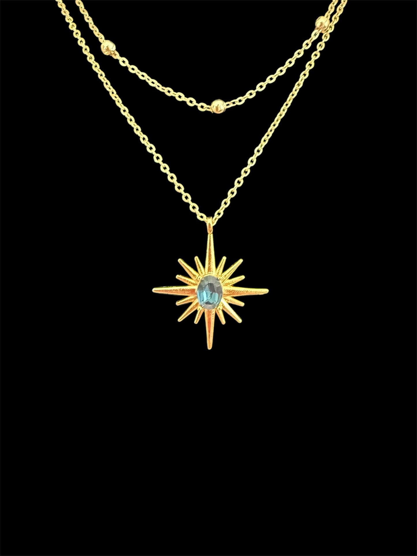 Sapphire North Star Layered Necklace