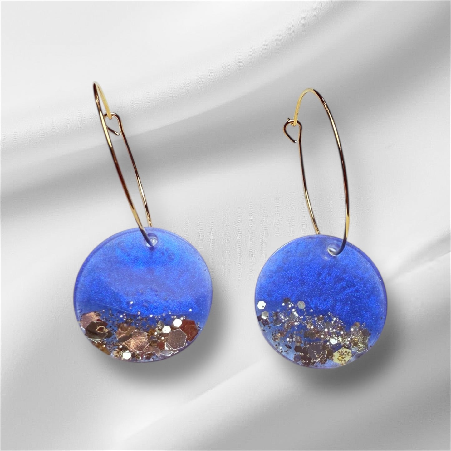 Blue & Gold Hoops