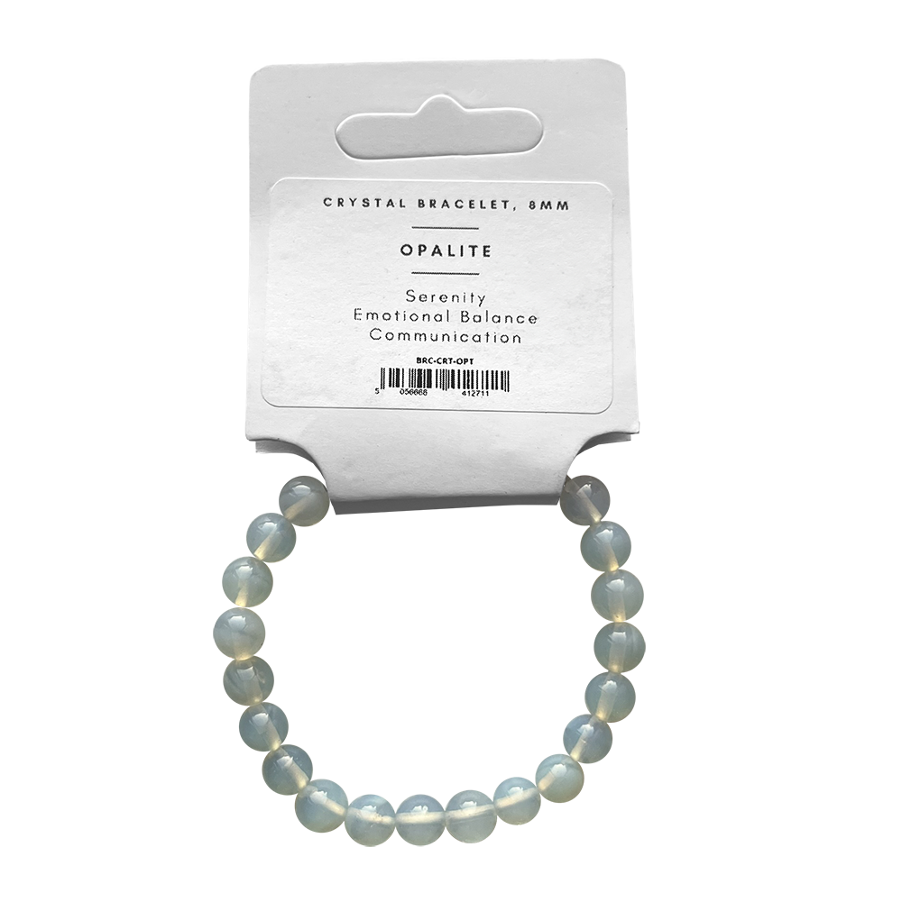 Crystal Bracelet, 8mm: Opalite