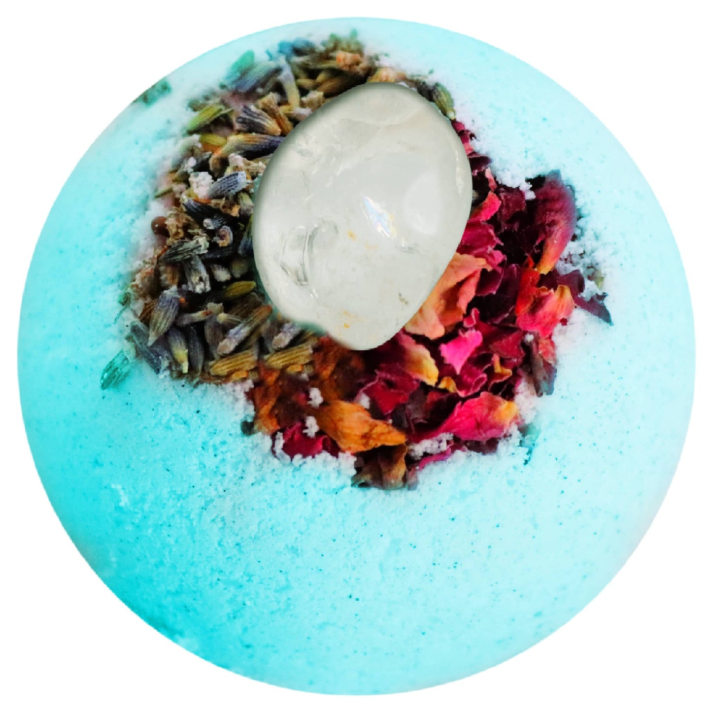Snow Quartz Natural Crystal Fizzy Bath Bomb Gemstone Vegan
