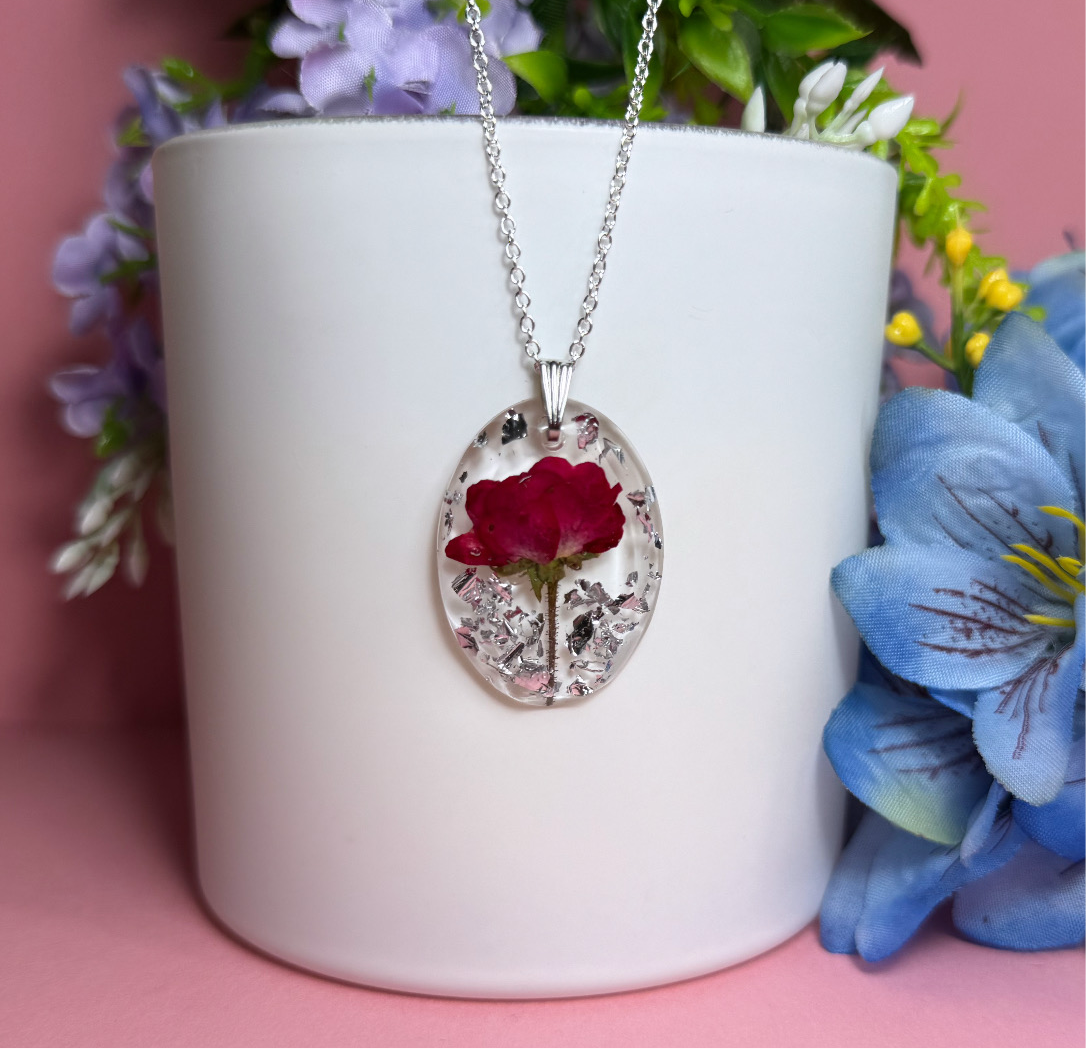 Forever Red Rose Necklace