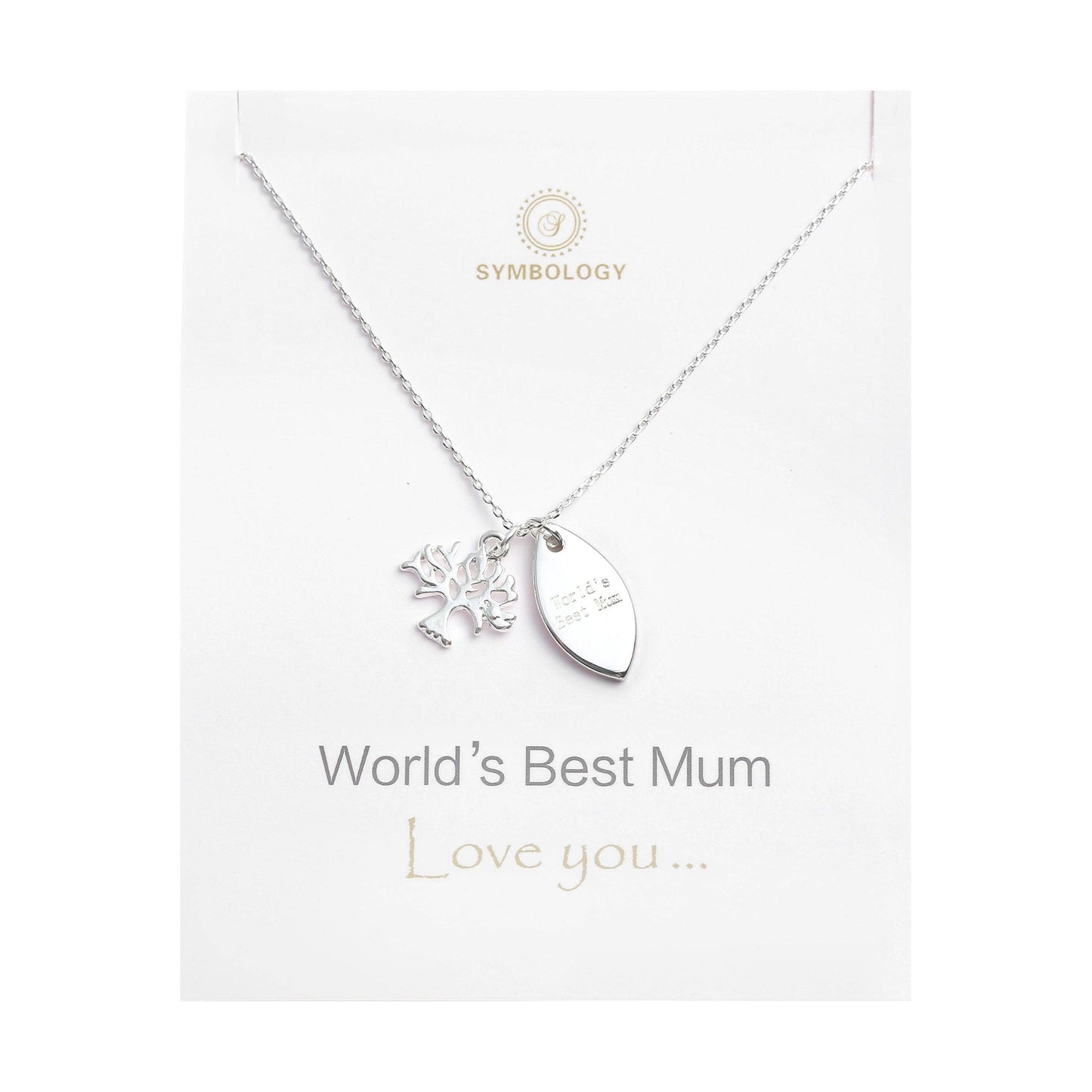 World's Best Mum Necklace Tree of Life Pendant (Gift Boxed)