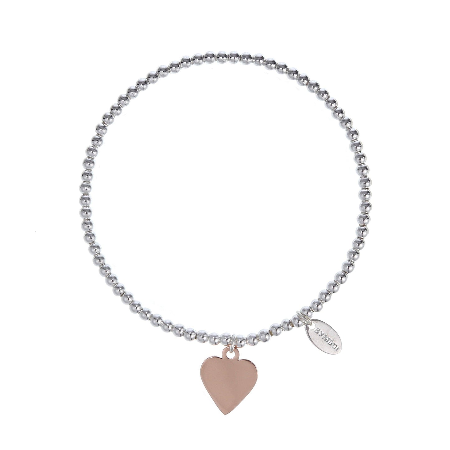 Heart of Gold Silver Beads Bracelet