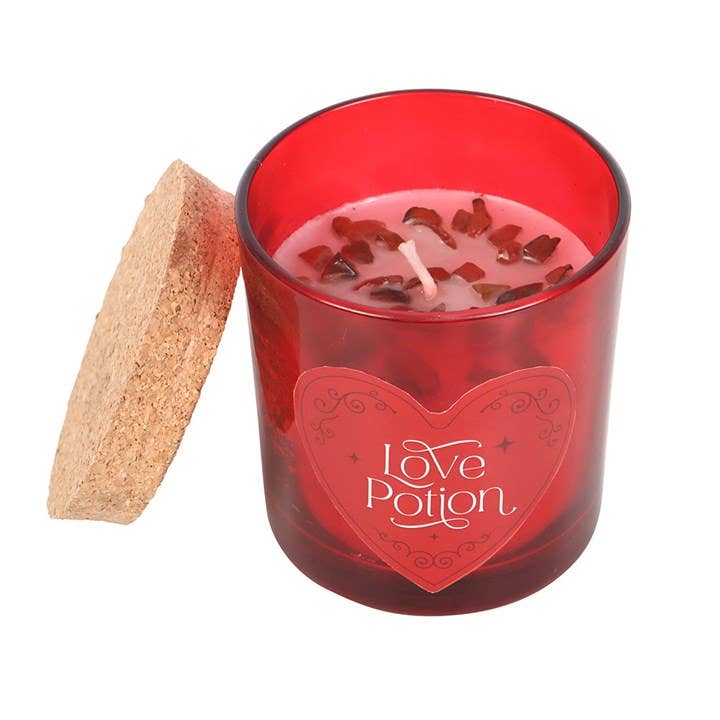 Raspberry Love Potion Crystal Chip Candle