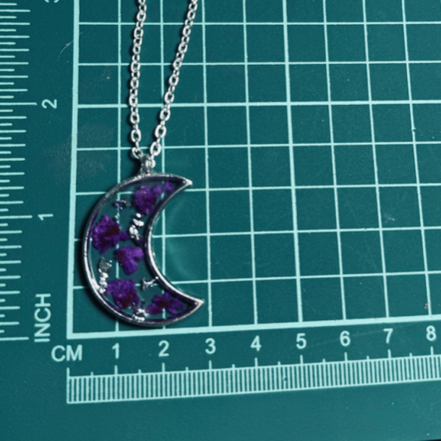 Crescent Moon Necklace (purple)