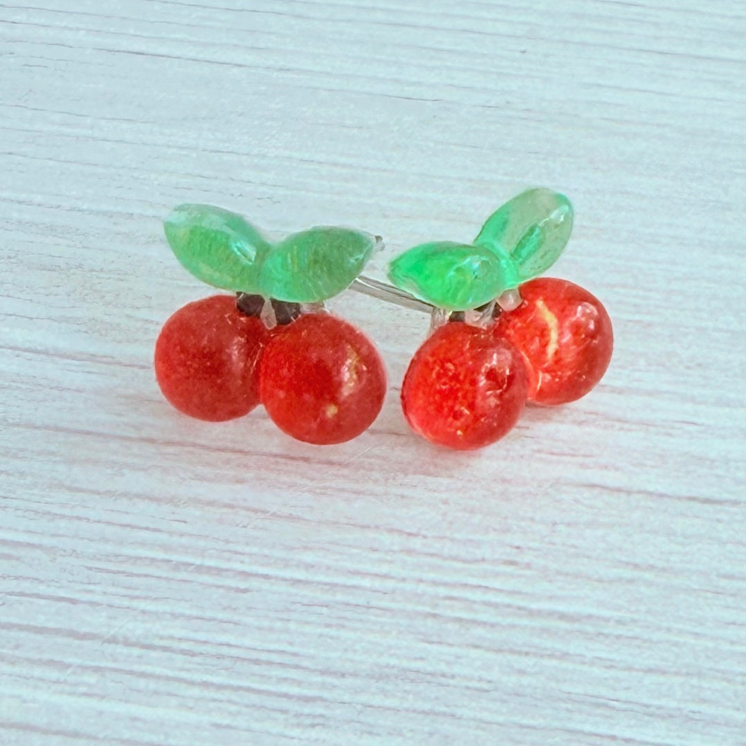 Dainty Cherry Studs
