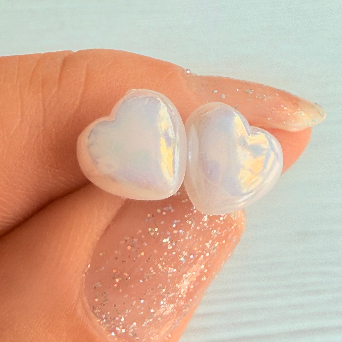 Pearly Heart Studs