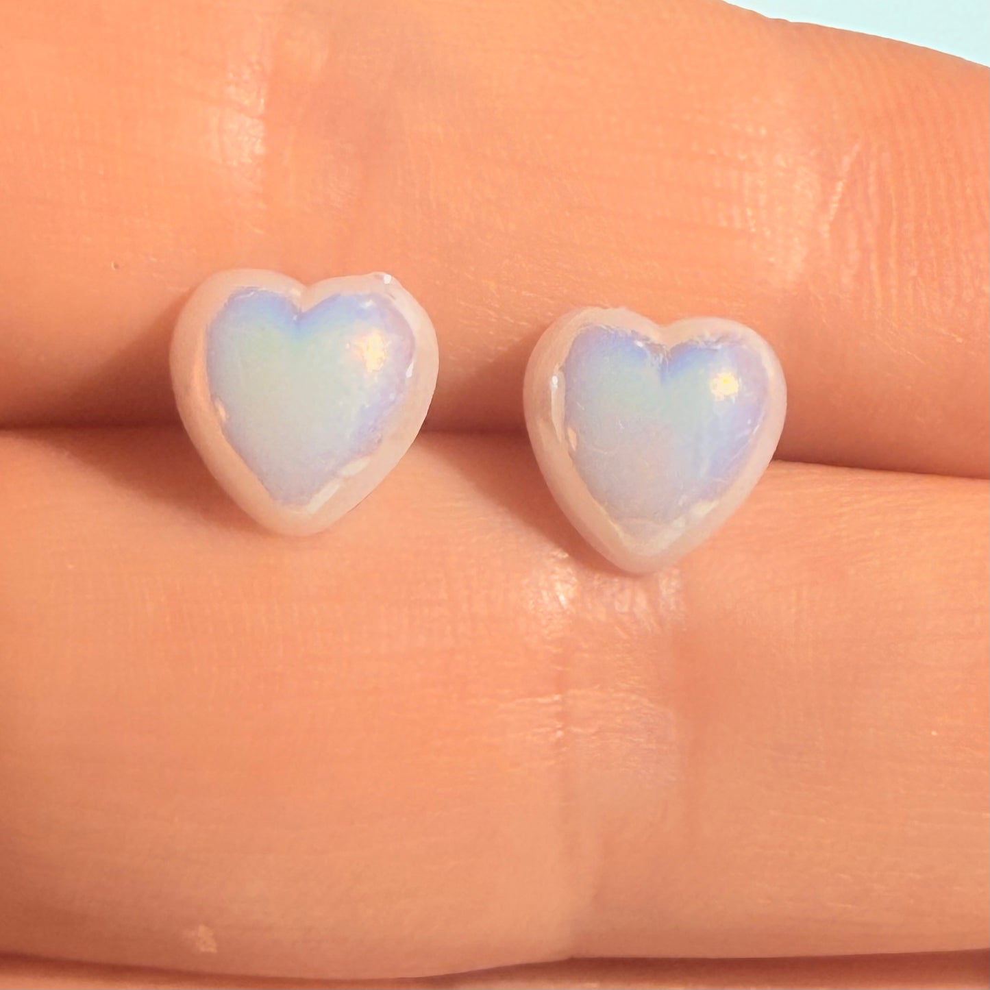 Pearly Heart Studs