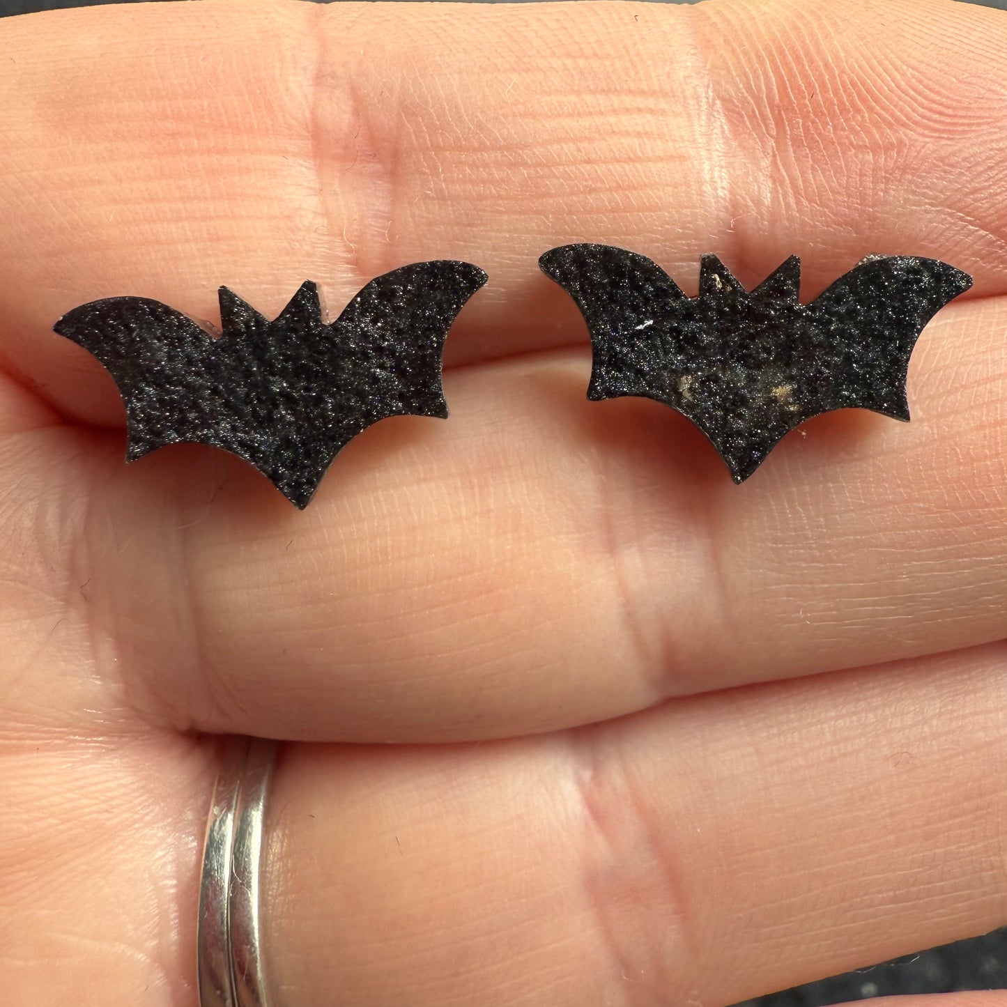 Sparkly Bat Stud Earrings