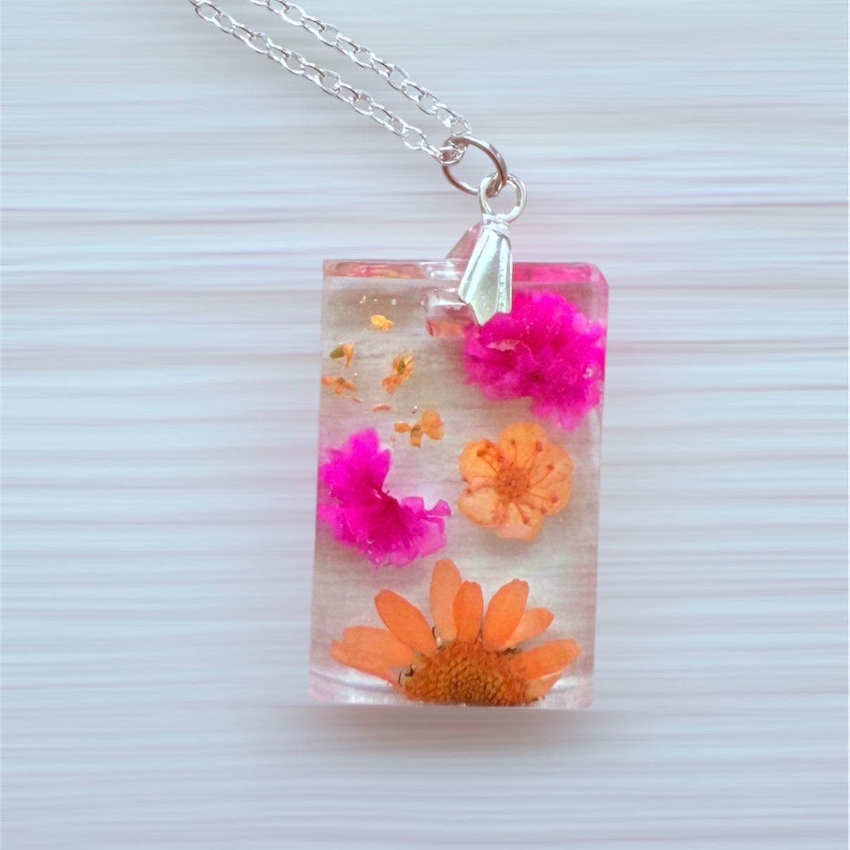 Vibrant flower necklace