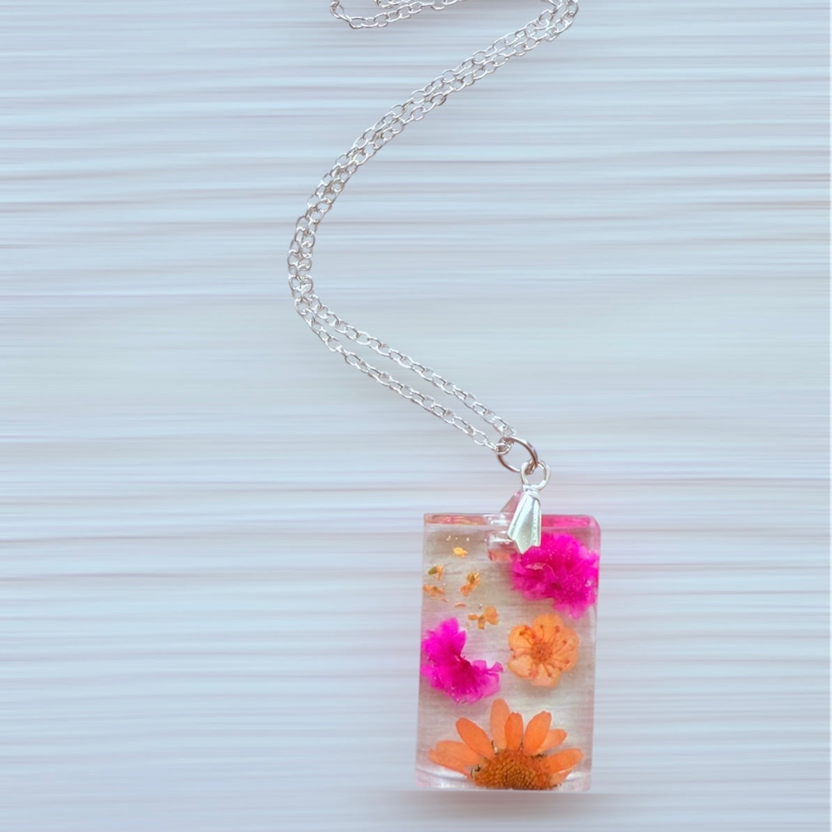 Vibrant flower necklace