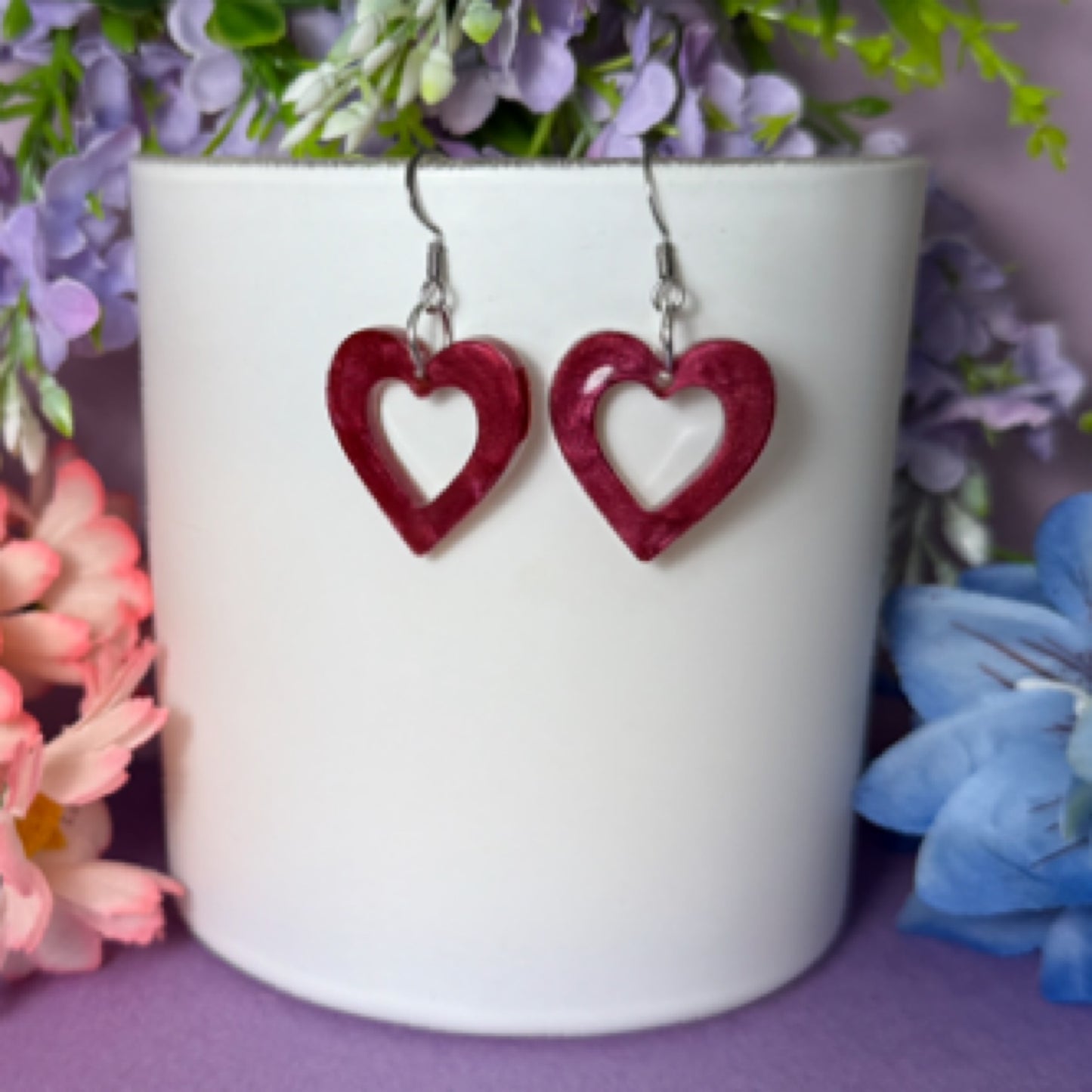 Red Heart Earrings