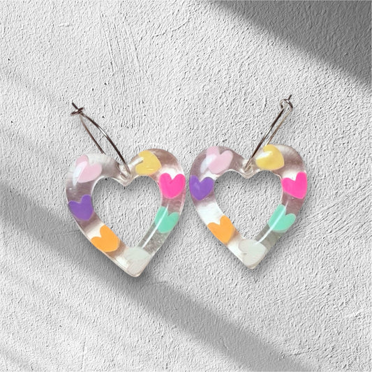 Confetti Heart Earrings