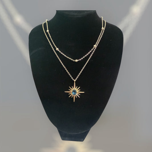 Sapphire North Star Layered Necklace