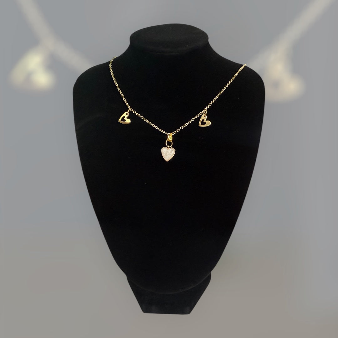 Dainty Triple Heart Necklace