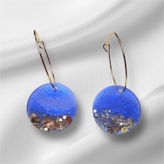 Blue & Gold Hoops