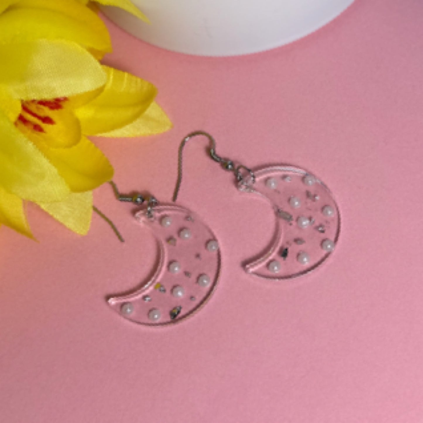 Pearl Moon Earrings