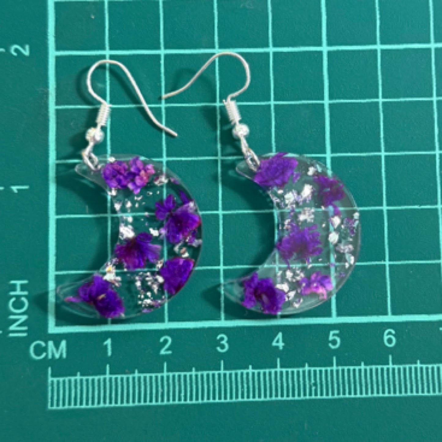 Purple Moon Earrings