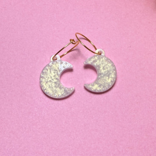 Shimmer Moon Earrings