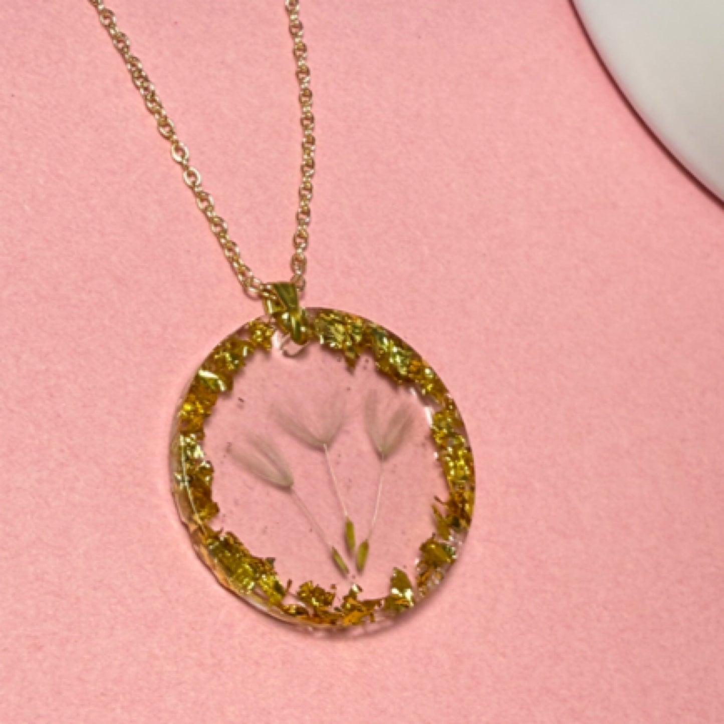 Make a wish Dandelion Seed Gold Necklace