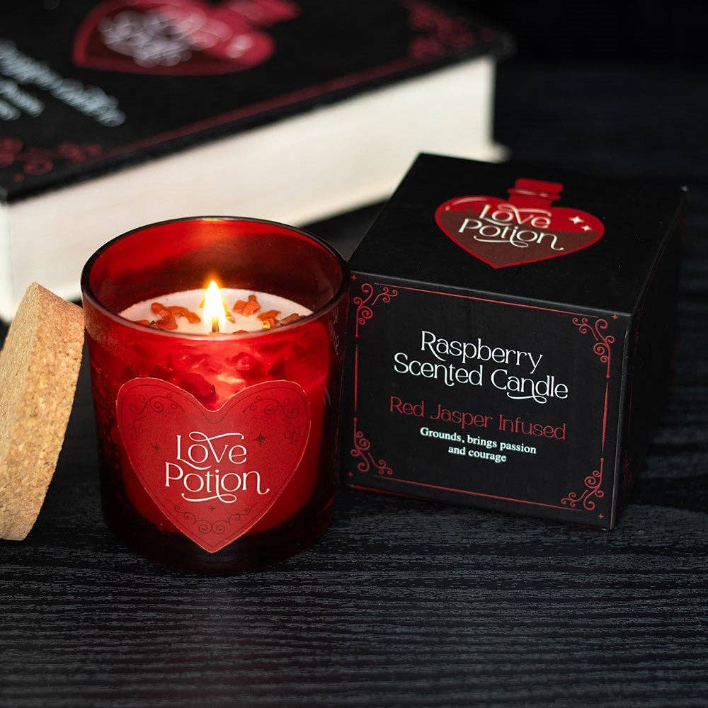 Raspberry Love Potion Crystal Chip Candle