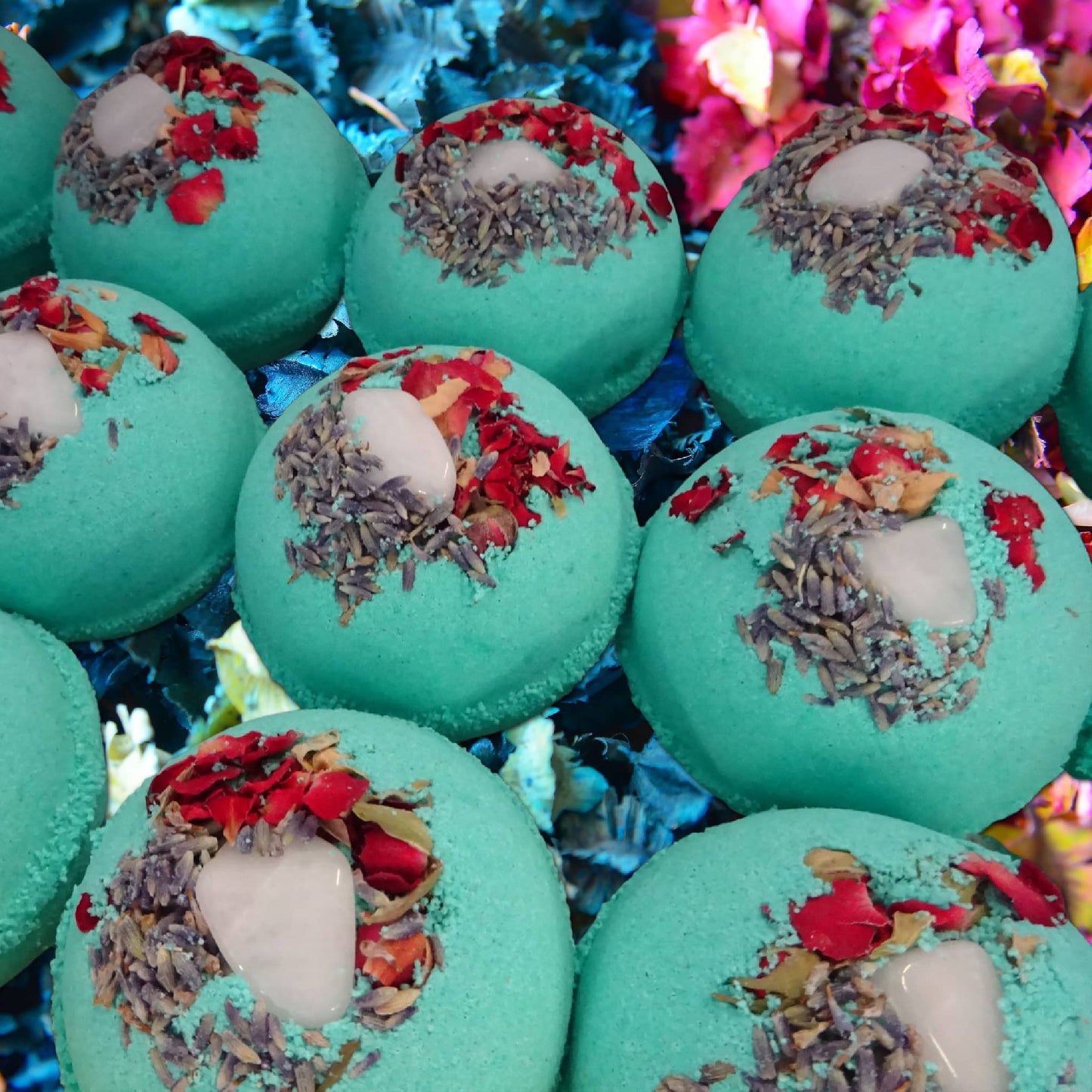Snow Quartz Natural Crystal Fizzy Bath Bomb Gemstone Vegan