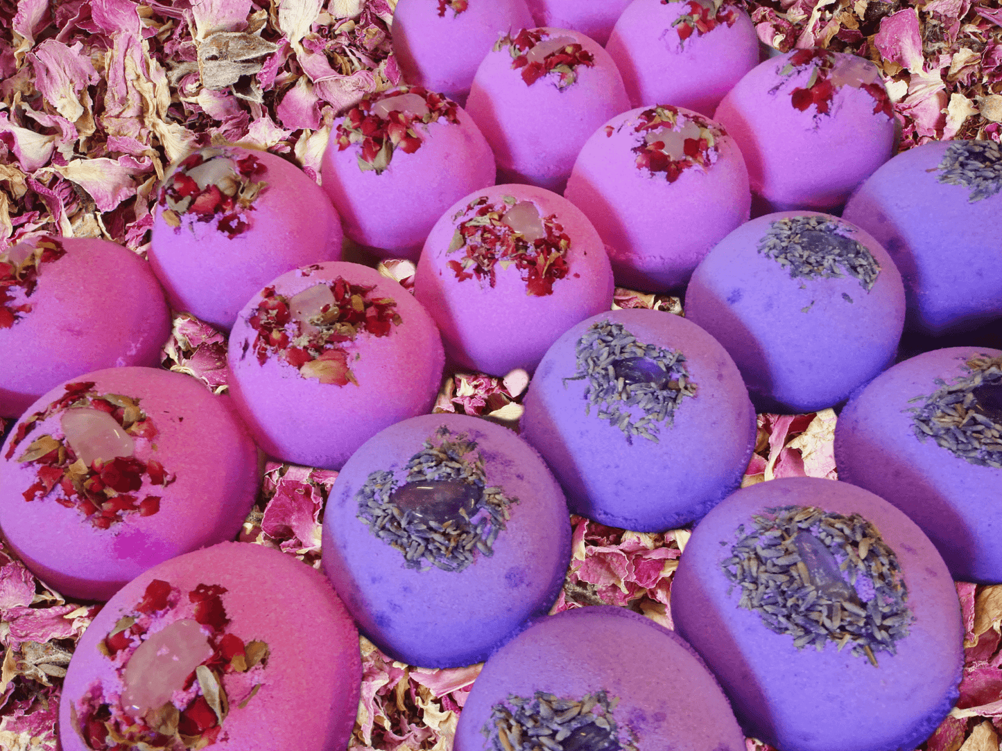 Rose Quartz Natural Crystal Aromatherapy Bath Bomb Gemstone