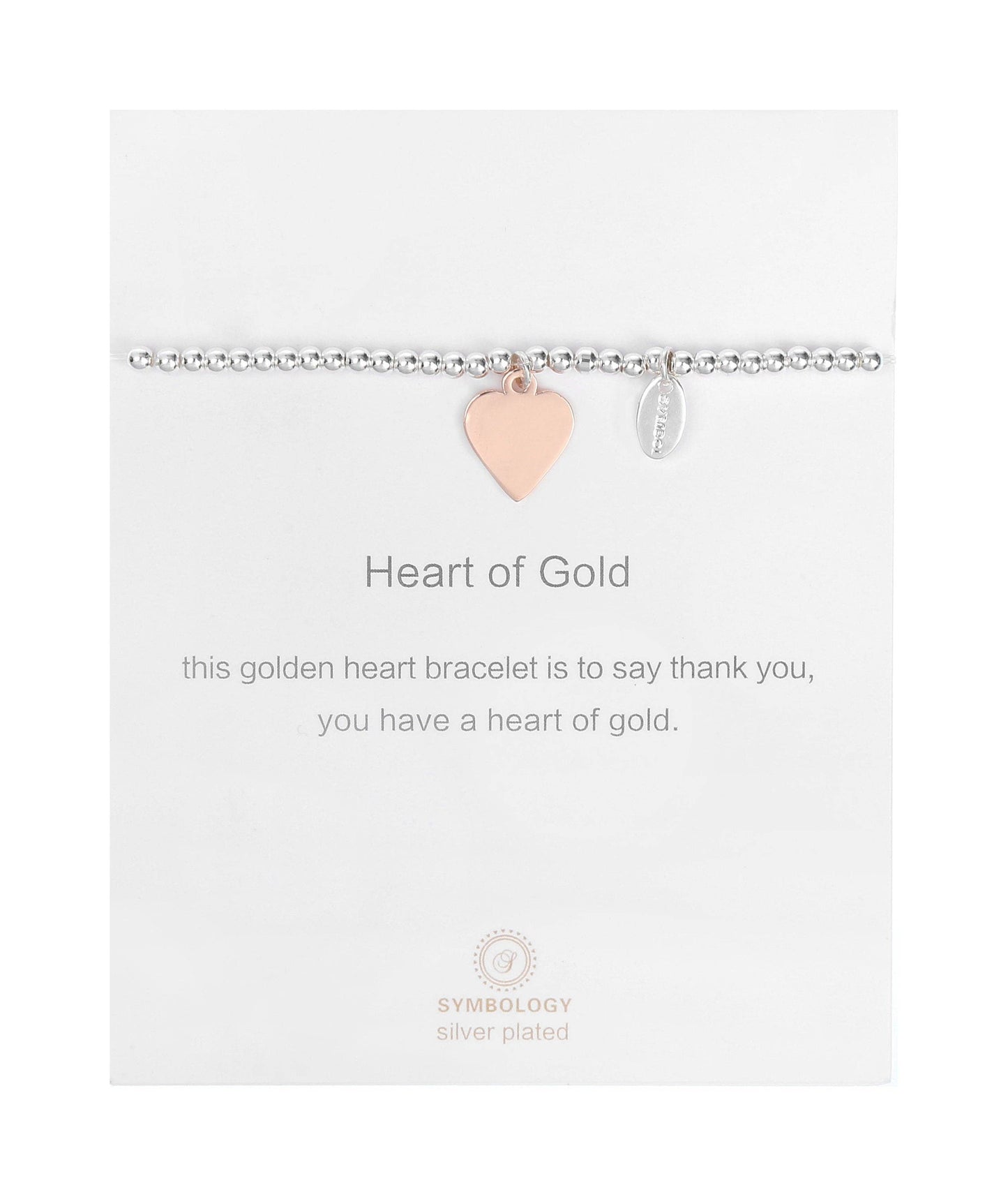 Heart of Gold Silver Beads Bracelet