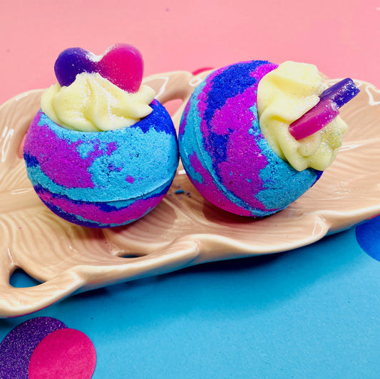 Handmade Rainbow Sorbet Bath Bomb Cocoa Shea Butter