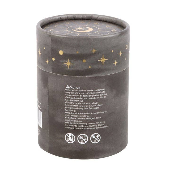 Vanilla Stardust Astrology Wheel Crystal Chip Candle